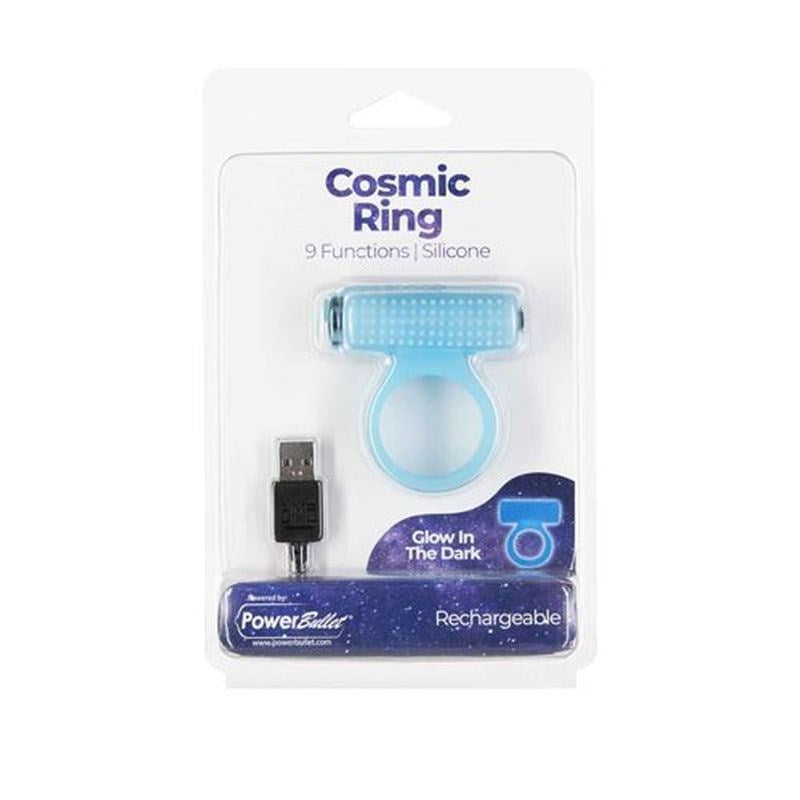 Power Bullet Cosmic Vibrating Cock Ring With Bullet - - Vibrating Cock Rings