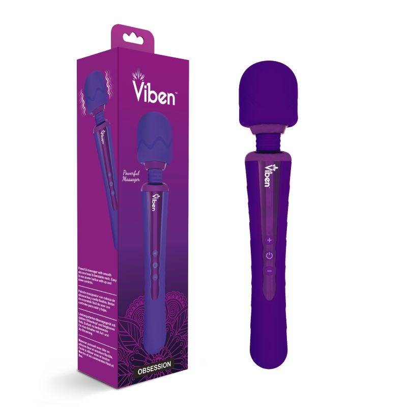 Viben Obsession Rechargeable 8 Functions Body Wand Massager - - Body Wands