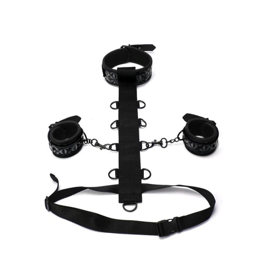 Whip Smart Diamond Fetish Play Body Restraint 3 Piece Set - Cuffs And Restraints