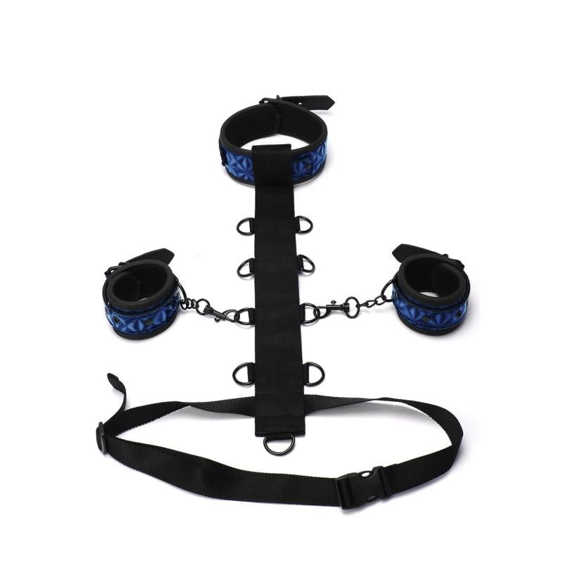 Whip Smart Diamond Fetish Play Body Restraint 3 Piece Set - - Cuffs And Restraints