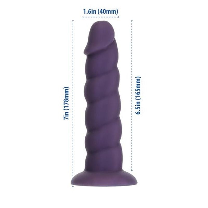 Addiction Unicorn Realistic Dildo 7 inch Purple - - Realistic Dildos