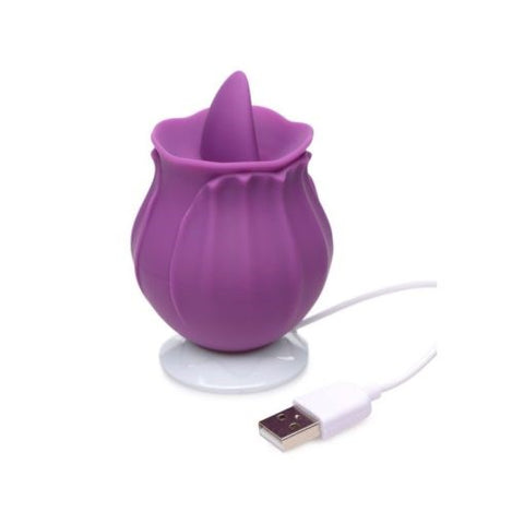 Bloomgasm Wild Violet 10X Licking Clitoral Vibrator - Clit Ticklers and Pulsators