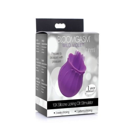 Bloomgasm Wild Violet 10X Licking Clitoral Vibrator - - Clit Ticklers and Pulsators