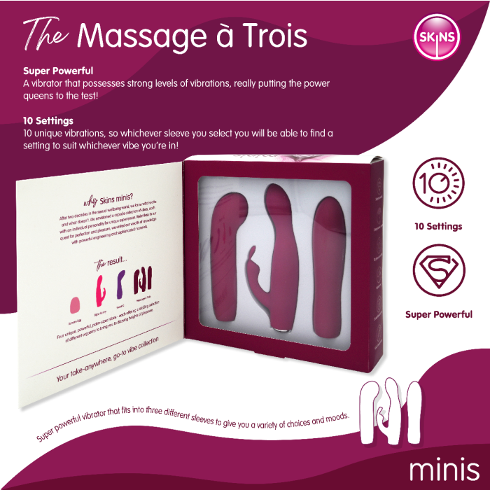 Creative Conceptions Skins Minis Massage A Trois Sex Toy Set - - Sex Kits