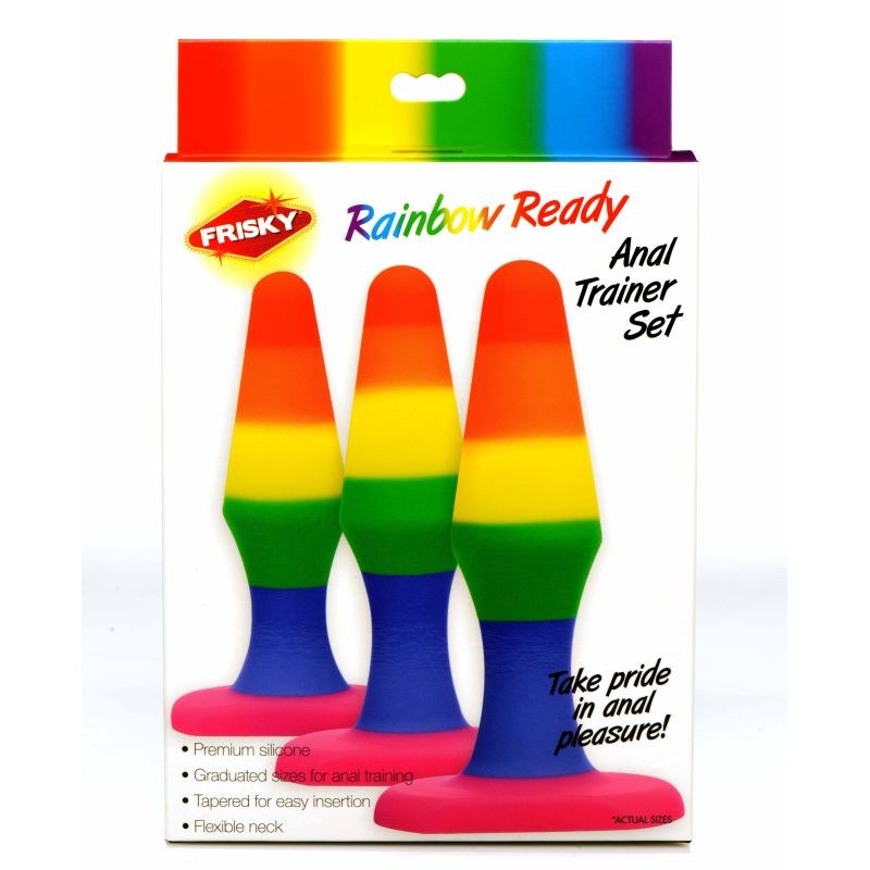 Frisky Rainbow Ready Anal Trainer Set - - Butt Plugs