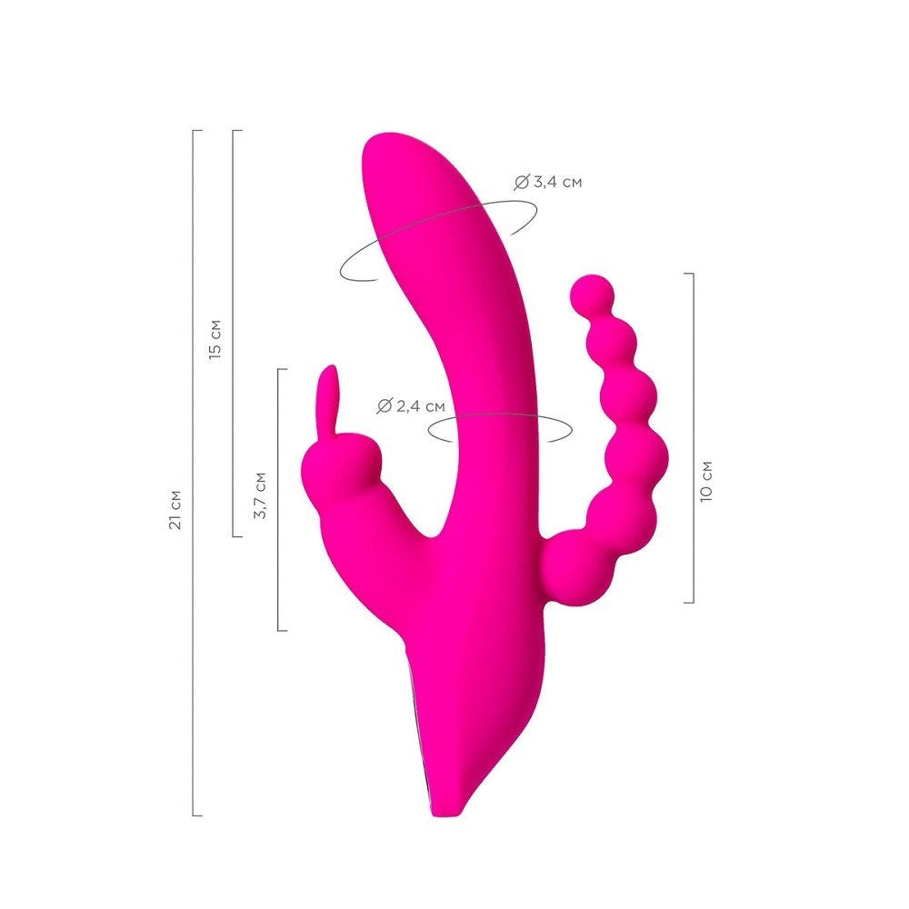 JOS Spanky Triple Stimulator Rabbit Vibrator - - Rabbit Vibrators