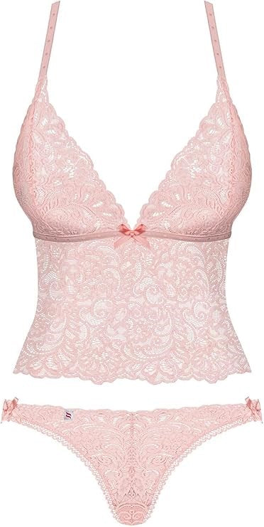 Obsessive Delicanta Womens Top & Panties Pink - - G-Strings, Panties and Shorts