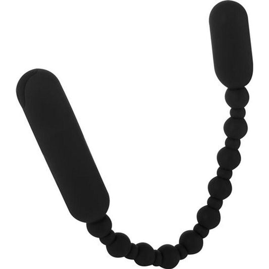 PowerBullet Rechargeable Booty Beads Black - Anal Beads and Balls