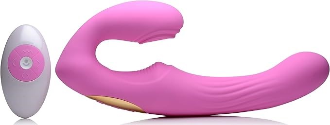 Strap U 15X U Pulse Strapless Strap On With Remote Pink - - Strap On Sextoys