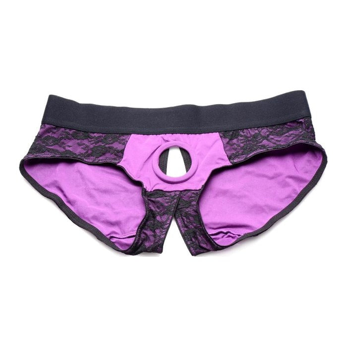 Strap U Lace Envy Panty Harness L / XL Purple - - Strap On Sextoys