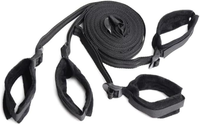 Strict Bed Restraint Bondage Kit Black - - Bondage Kits