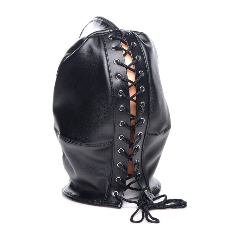 Strict Zip Front Bondage Hood Black - - Bondage Hoods