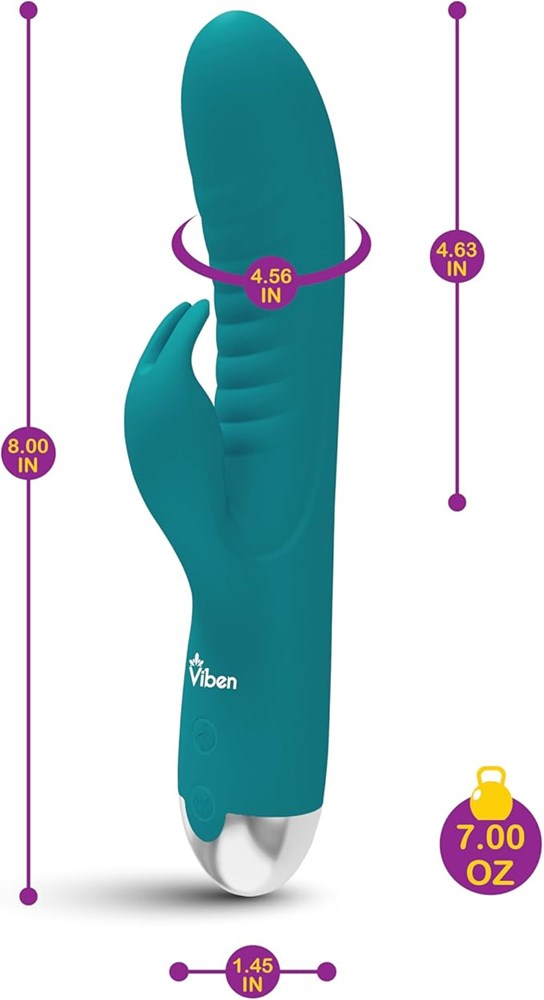 Viben Alluring Come Hither Rabbit Vibrator Ocean - - Rabbit Vibrators