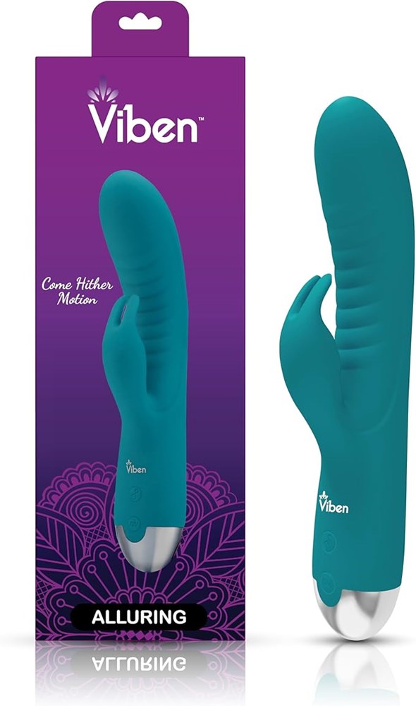 Viben Alluring Come Hither Rabbit Vibrator Ocean - - Rabbit Vibrators