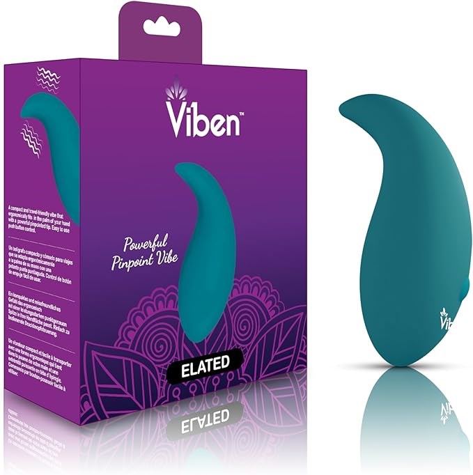 Viben Elated Pinpoint Rechargeable Vibrator Ocean - - Personal Massagers