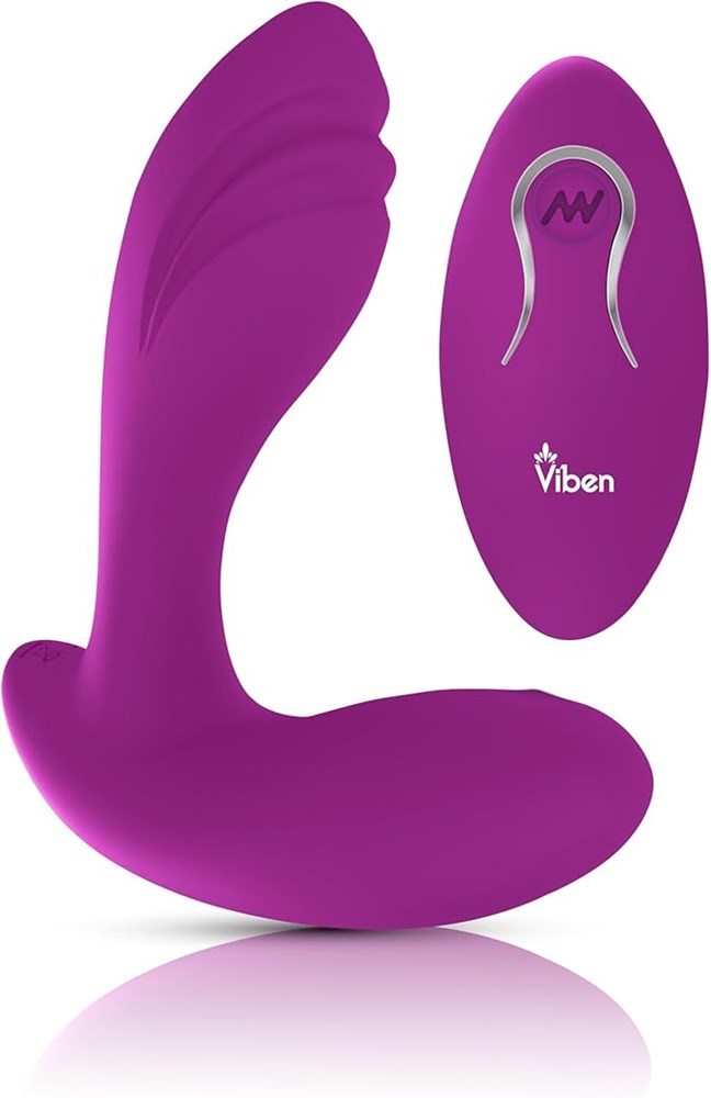 Viben Epiphany Rollerball Dual-Stim Massager With Remote Berry - - Personal Massagers