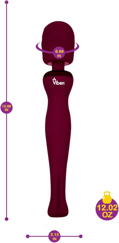 Viben Sultry Rechargeable Body Wand Massager Ruby - - Body Wands