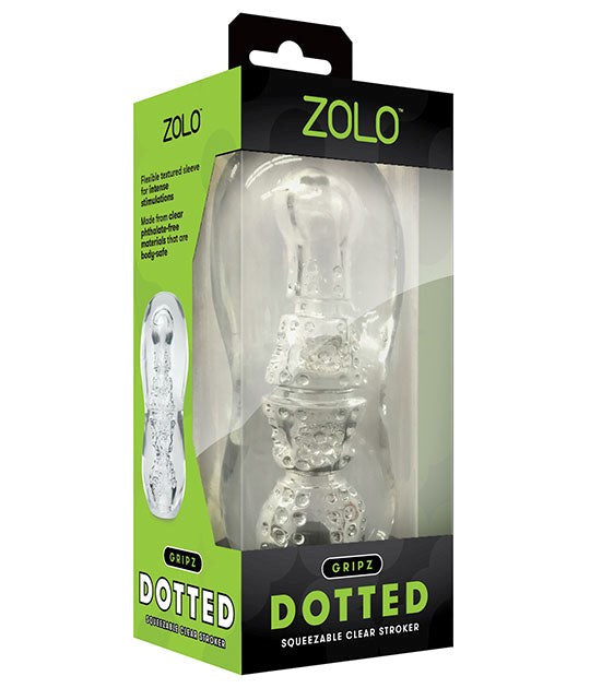 Zolo Gripz Dotted Mens Masturbator - - Masturbators and Strokers