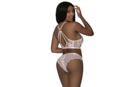 Exposed Lingerie Lace Cami and Short Set - Bras and Bra Sets
