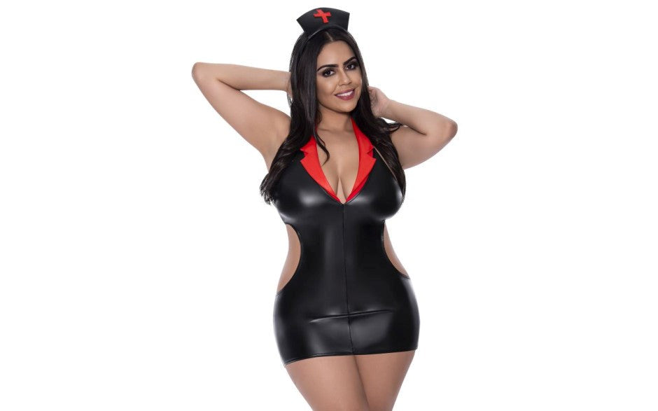 Exposed Lingerie Sexy Night Nurse Costume - - Fancy Dress Ups