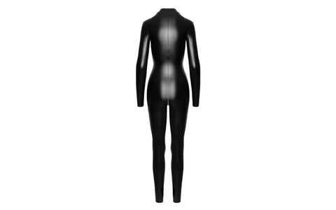 Noir Handmade Power Wetlook Womens Catsuit With Front Zipper - Her Fetish