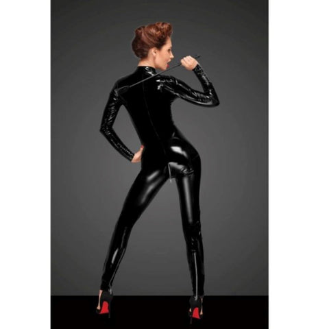 Noir Handmade PVC Overall With 3 Way Zipper Women Fetish Dress - Her Fetish