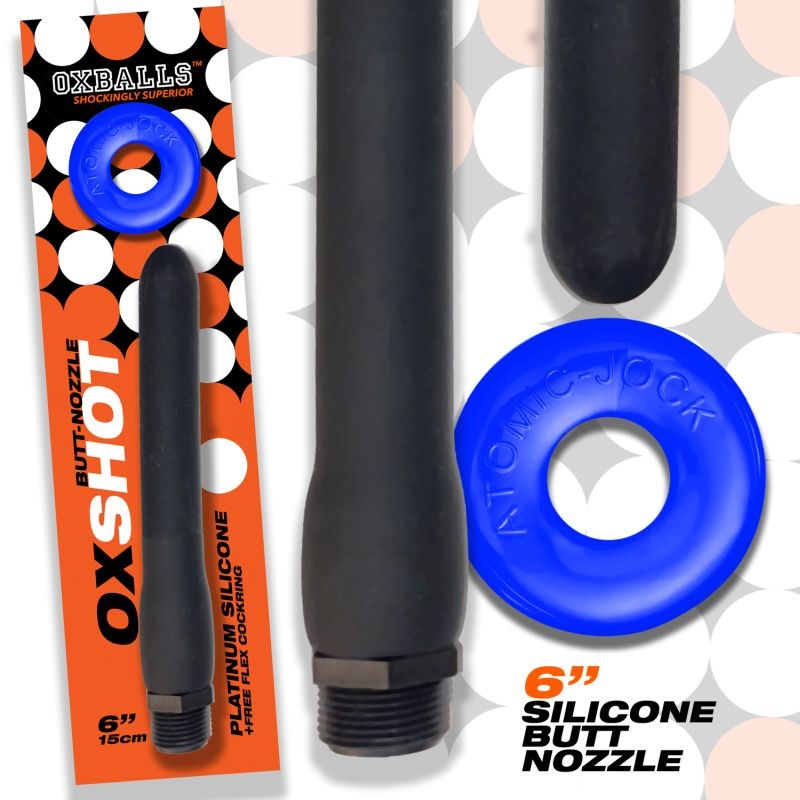 Oxballs Oxshot Butt Nozzle With Shower Hose - - Enemas and Douches