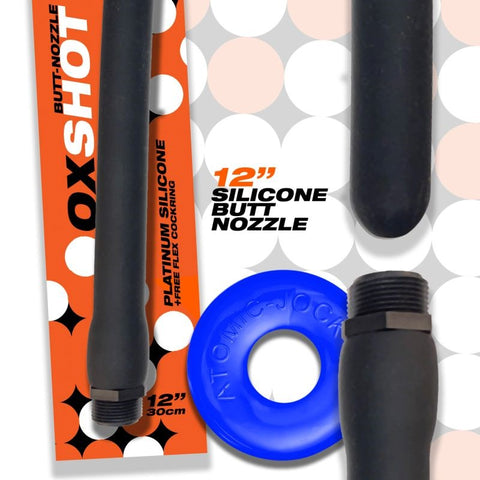 Oxballs Oxshot Butt Nozzle With Shower Hose - Enemas and Douches