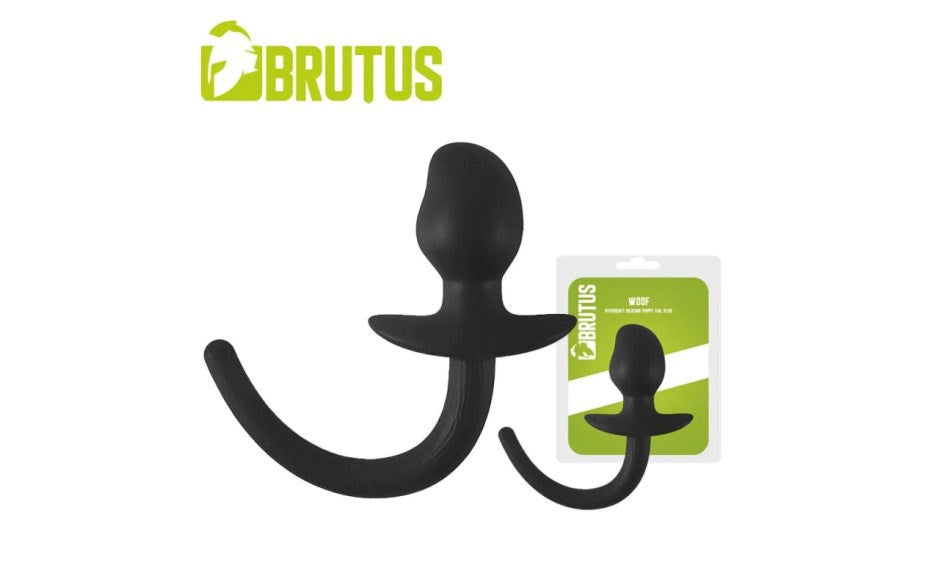 Brutus Woof Hyper Soft Silicone Puppy Tail Butt Plug - - Butt Plugs