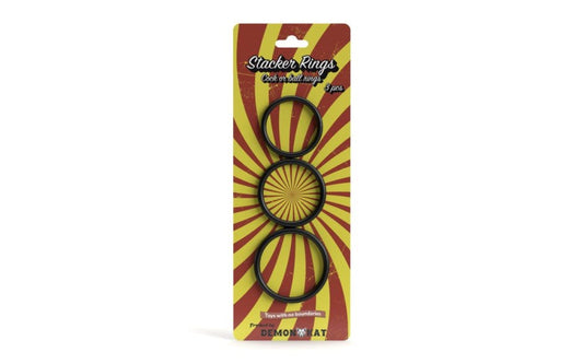 Demon Kat Stacker Stretchy Cock Rings Set 3 Piece - Stretchy Cock Rings