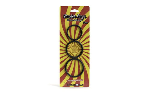 Demon Kat Stacker Stretchy Cock Rings Set 3 Piece - Stretchy Cock Rings
