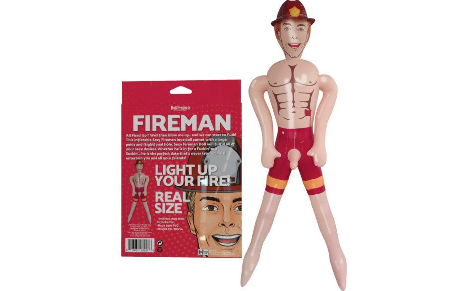 Hott Products Fireman Inflatable Blowup Love Doll - - Love Dolls