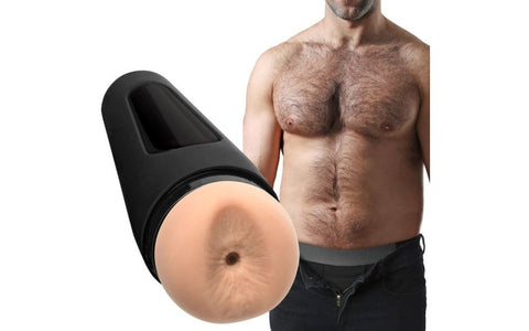 Man Squeeze Bear UltraSkyn Mens Pleasure Stroker Ass Vanilla - Masturbators and Strokers