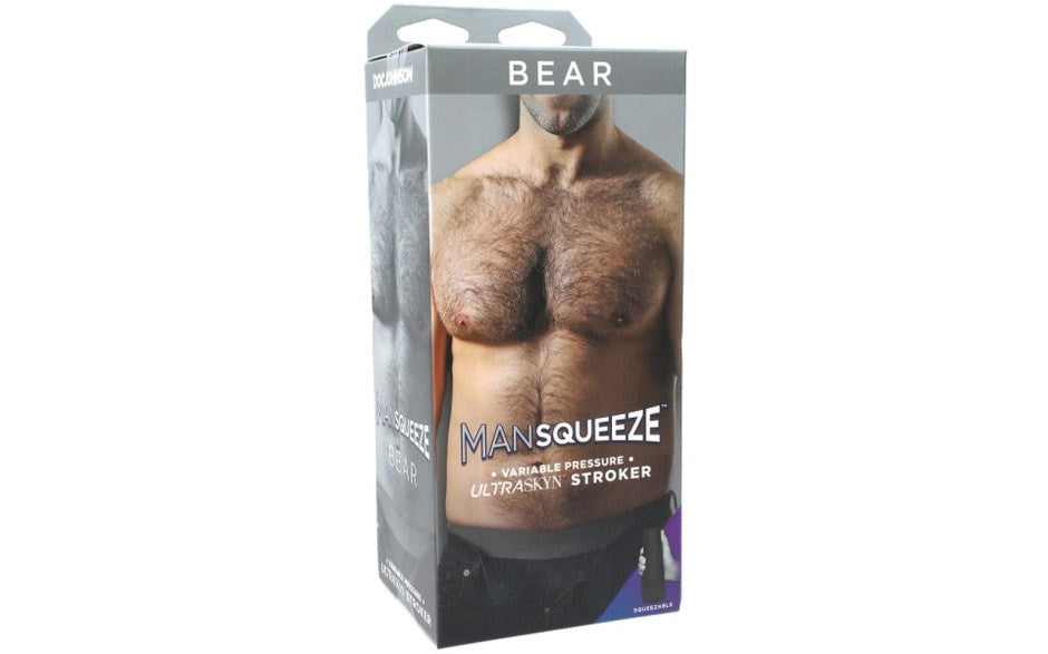 Man Squeeze Bear UltraSkyn Mens Pleasure Stroker Ass Vanilla - - Masturbators and Strokers