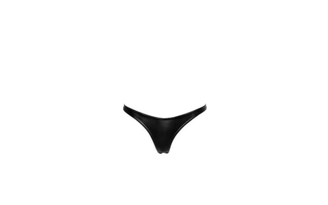 Noir Handmade Power Wetlook Womens Thong - Her Fetish