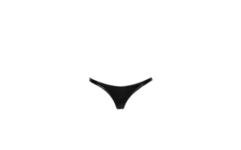 Noir Handmade Snake Wetlook Sexy Thong - Her Fetish