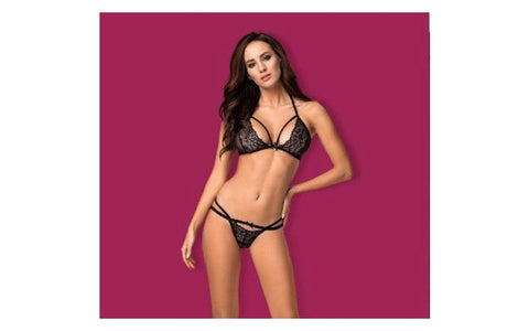 Obsessive Bra and Panty Set 838 2 Piece Black - Bras and Bra Sets