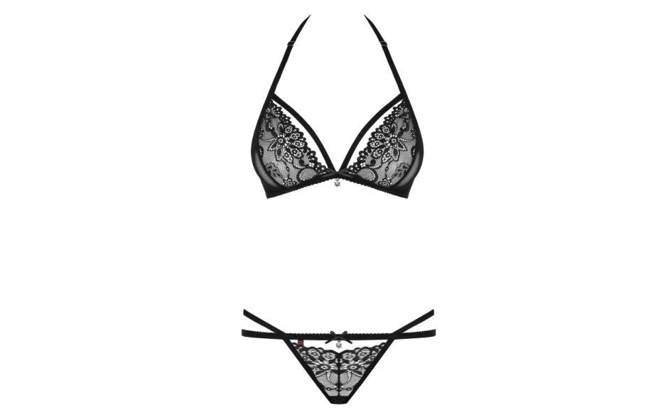 Obsessive Bra and Panty Set 838 2 Piece Black - - Bras and Bra Sets