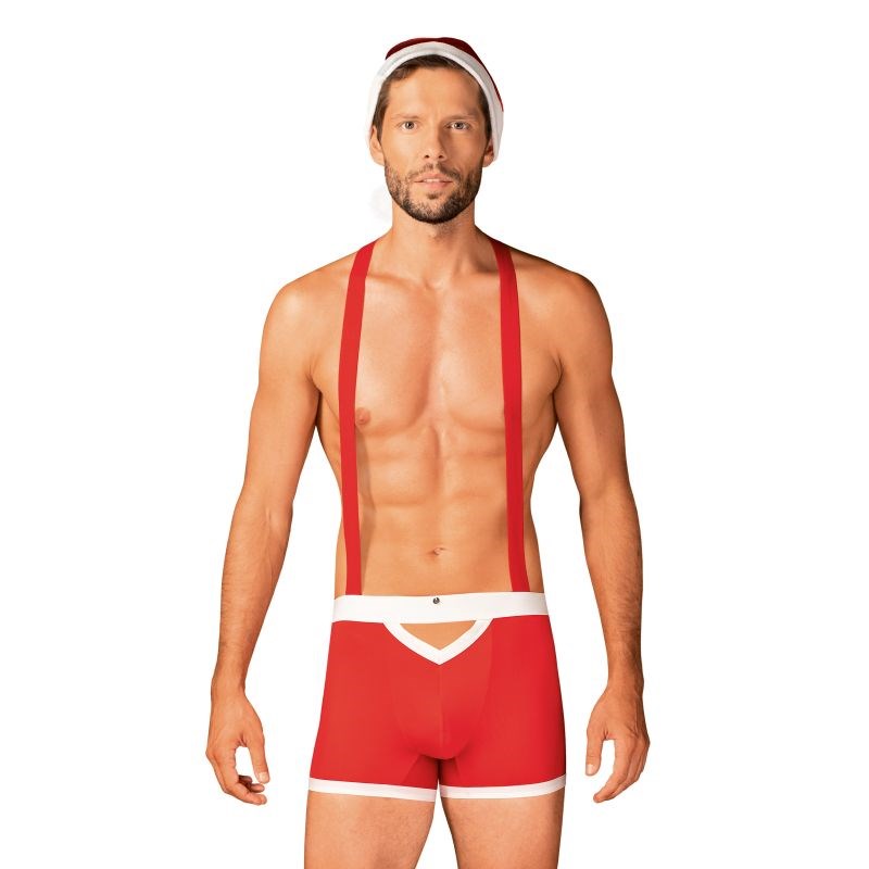 Obsessive Mr. Claus Mens Sexy Costume Set 3 Piece L / XL - - Fancy Dress Ups