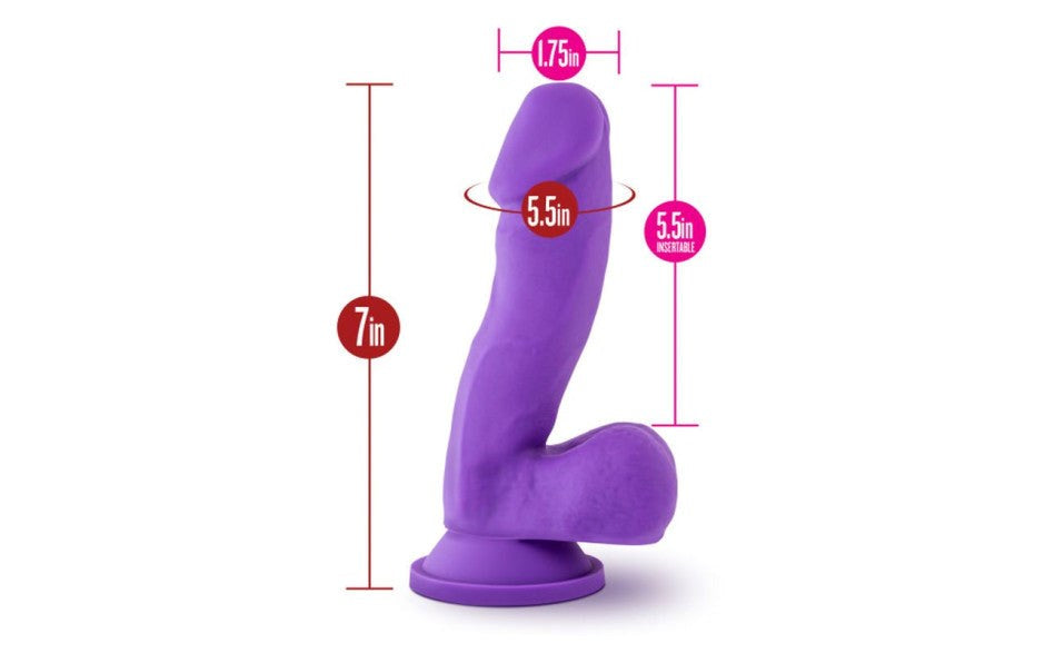 Ruse Juicy Harness Compatible Realistic Dong Purple - - Realistic Dildos