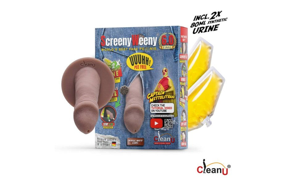 Screeny Weeny 6.0 Cut Nordic White Fake Penis - - Realistic Dildos