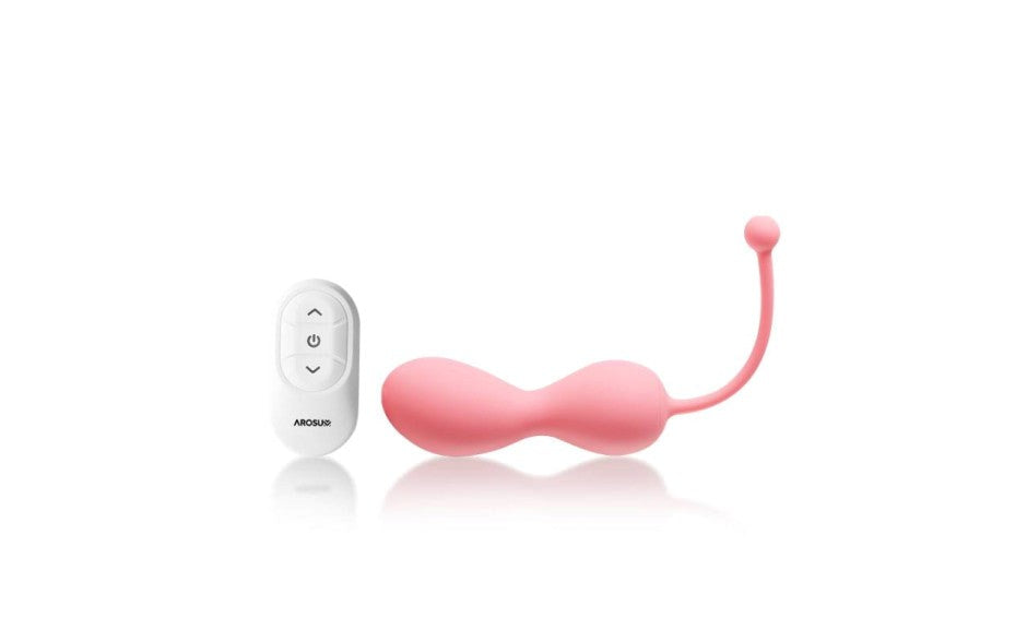 Arosum Come Hither Kegelator Duo Vaginal Balls Stimulator With Remote Control - - Love Eggs and Kegel Exercisers