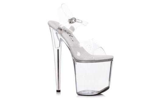 Ellie Shoes 8 Inch Platform Sandal Clear - Womens Footwear