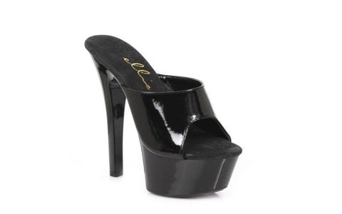 Ellie Shoes Black Slip On Sandal With 6 Inch Stilettos - Womens Footwear
