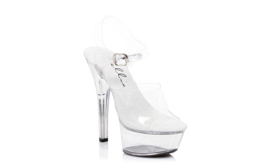 Ellie Shoes Clear Sandal With 6 Inch Stilettos - Womens Footwear