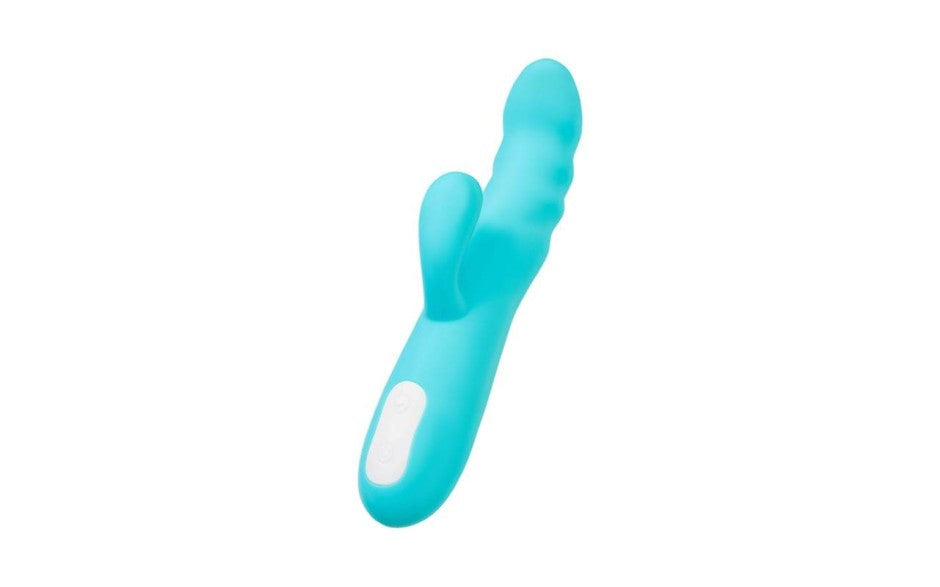 JOS Merry Swirl 10 Function Rotating Shaft Rabbit Vibrator Blue - - Rabbit Vibrators