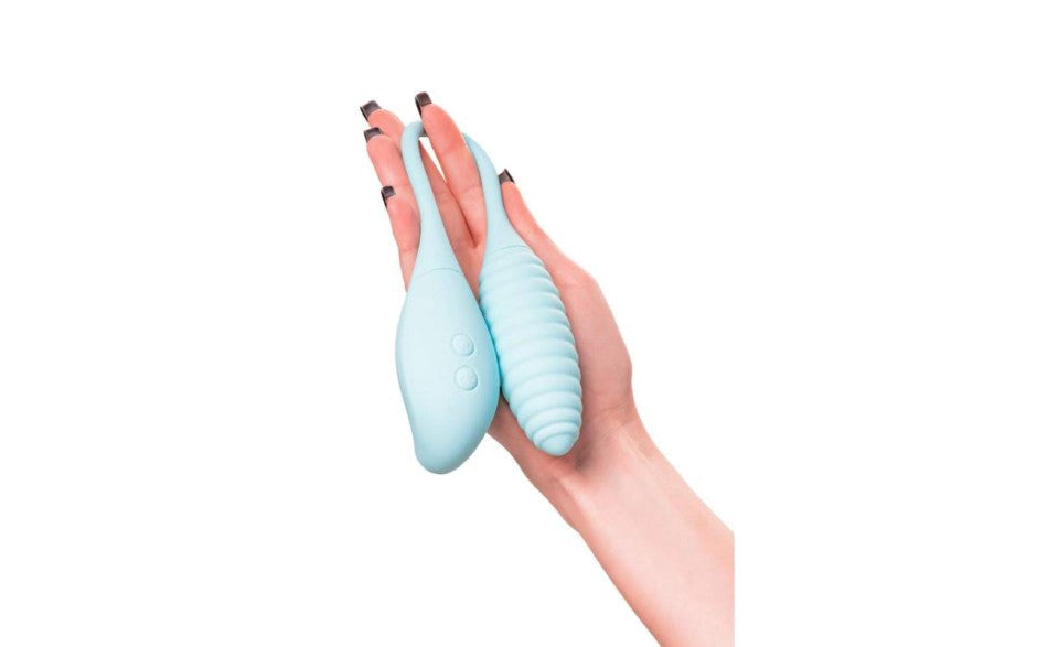 JOS Roow Vaginal and Clitoral Air Pulse Stimulator Blue - - Clit Ticklers and Pulsators