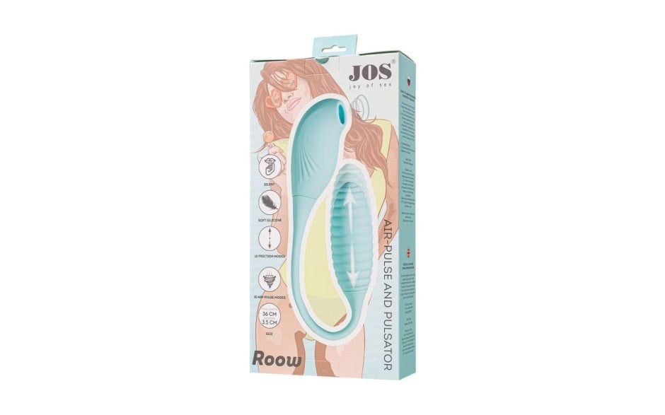 JOS Roow Vaginal and Clitoral Air Pulse Stimulator Blue - - Clit Ticklers and Pulsators