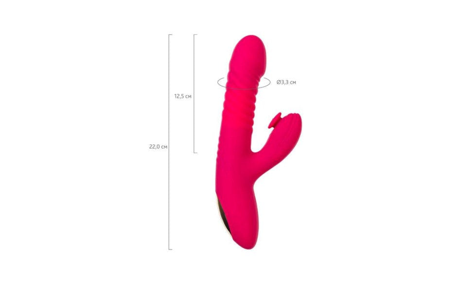 JOS Seri Thrusting Rabbit Vibrator With Clitoral Stimulator - - Rabbit Vibrators