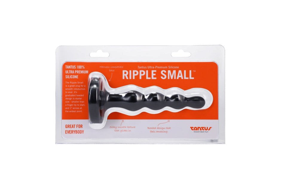 Tantus Ripple Small Anal Beads Onyx - - Anal Dildos